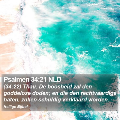 Psalmen 34:21 NLD Bible Verse Image