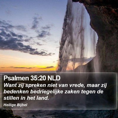 Psalmen 35:20 NLD Bible Verse Image