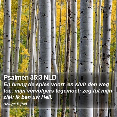 Psalmen 35:3 NLD Bible Verse Image
