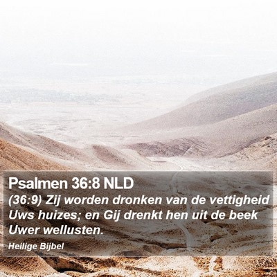 Psalmen 36:8 NLD Bible Verse Image