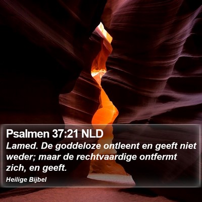 Psalmen 37:21 NLD Bible Verse Image