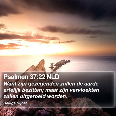 Psalmen 37:22 NLD Bible Verse Image