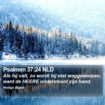 Psalmen 37:24 NLD Bible Verse Image