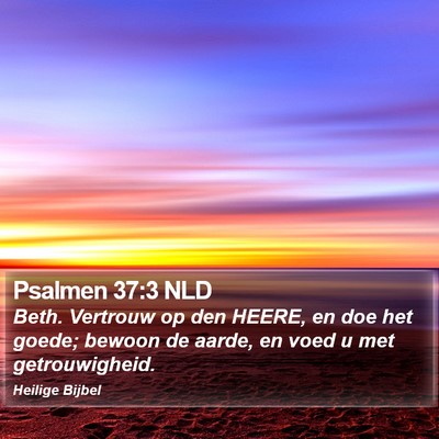 Psalmen 37:3 NLD Bible Verse Image