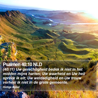 Psalmen 40:10 NLD Bible Verse Image