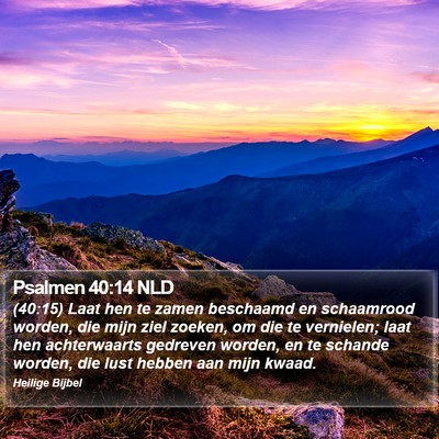 Psalmen 40:14 NLD Bible Verse Image
