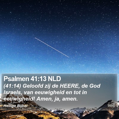 Psalmen 41:13 NLD Bible Verse Image