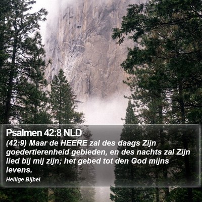 Psalmen 42:8 NLD Bible Verse Image
