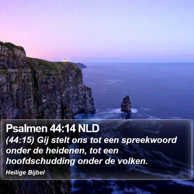 Psalmen 44:14 NLD Bible Verse Image