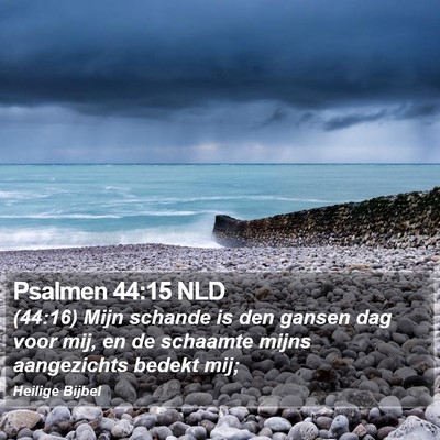 Psalmen 44:15 NLD Bible Verse Image