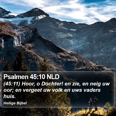 Psalmen 45:10 NLD Bible Verse Image
