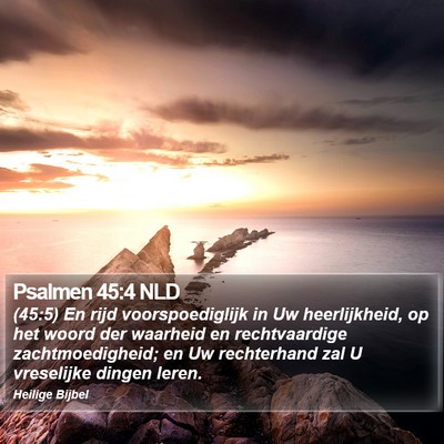 Psalmen 45:4 NLD Bible Verse Image