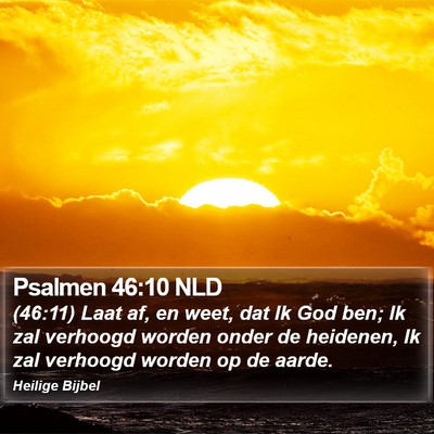 Psalmen 46:10 NLD Bible Verse Image