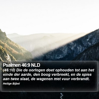Psalmen 46:9 NLD Bible Verse Image