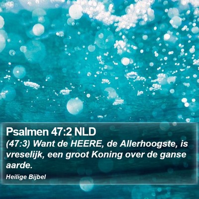 Psalmen 47:2 NLD Bible Verse Image