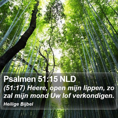 Psalmen 51:15 NLD Bible Verse Image