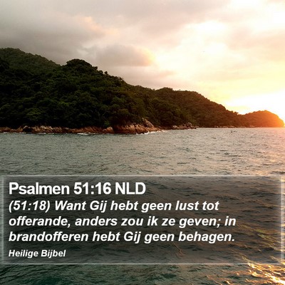 Psalmen 51:16 NLD Bible Verse Image