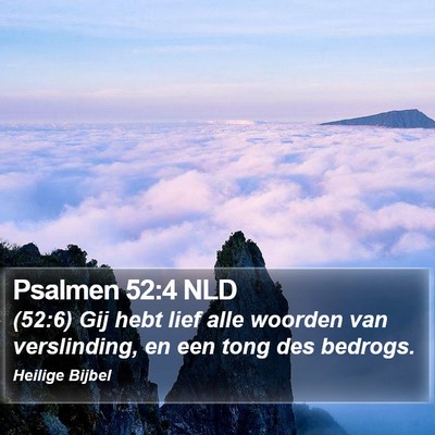 Psalmen 52:4 NLD Bible Verse Image