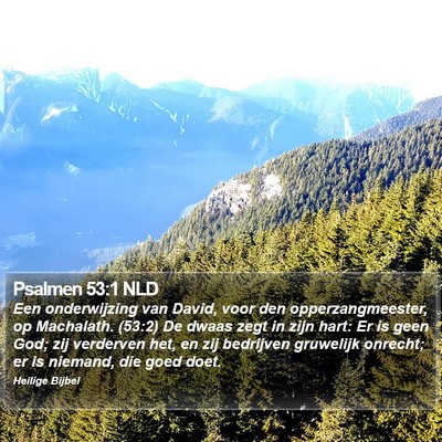 Psalmen 53:1 NLD Bible Verse Image