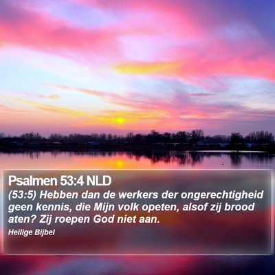 Psalmen 53:4 NLD Bible Verse Image