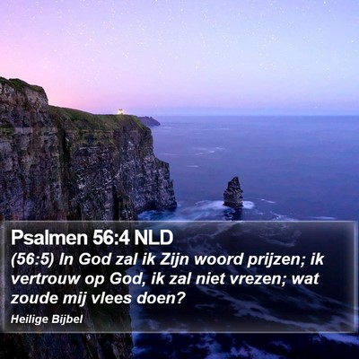 Psalmen 56:4 NLD Bible Verse Image