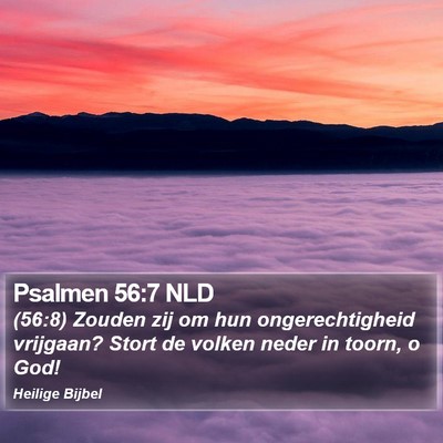 Psalmen 56:7 NLD Bible Verse Image