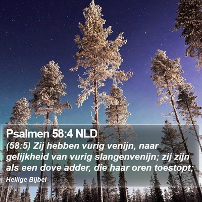 Psalmen 58:4 NLD Bible Verse Image