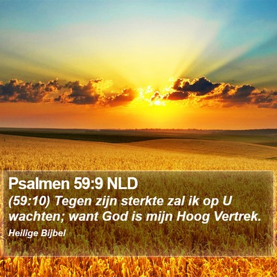 Psalmen 59:9 NLD Bible Verse Image