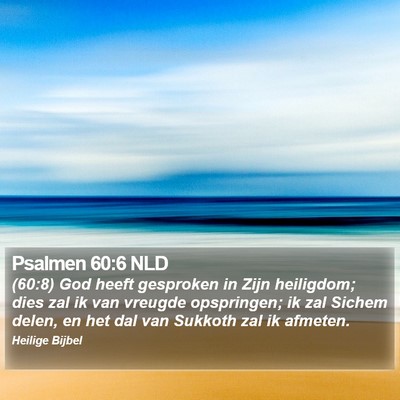 Psalmen 60:6 NLD Bible Verse Image