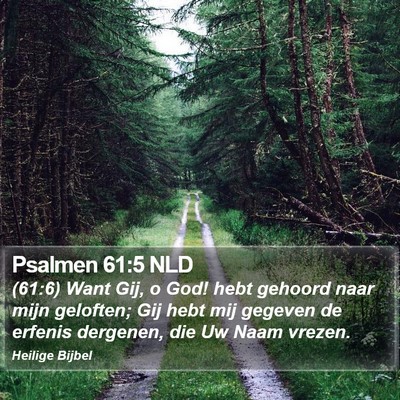 Psalmen 61:5 NLD Bible Verse Image