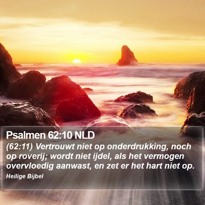 Psalmen 62:10 NLD Bible Verse Image