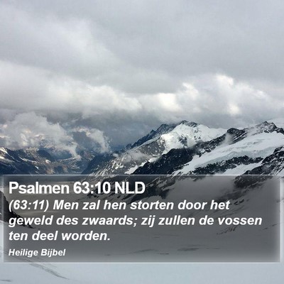 Psalmen 63:10 NLD Bible Verse Image
