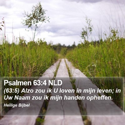 Psalmen 63:4 NLD Bible Verse Image
