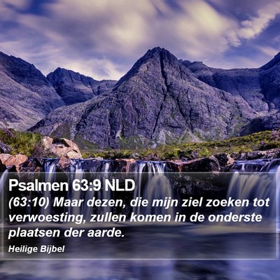 Psalmen 63:9 NLD Bible Verse Image
