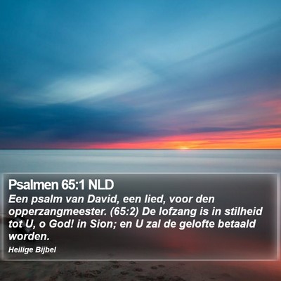 Psalmen 65:1 NLD Bible Verse Image