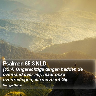 Psalmen 65:3 NLD Bible Verse Image