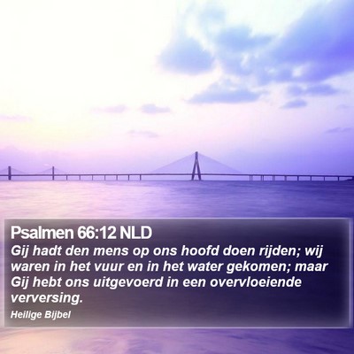 Psalmen 66:12 NLD Bible Verse Image