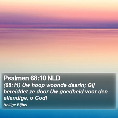 Psalmen 68:10 NLD Bible Verse Image