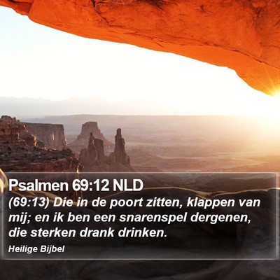 Psalmen 69:12 NLD Bible Verse Image