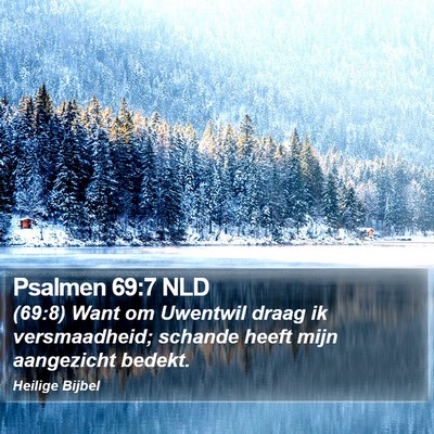Psalmen 69:7 NLD Bible Verse Image
