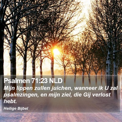 Psalmen 71:23 NLD Bible Verse Image
