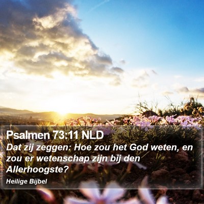 Psalmen 73:11 NLD Bible Verse Image
