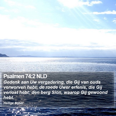 Psalmen 74:2 NLD Bible Verse Image