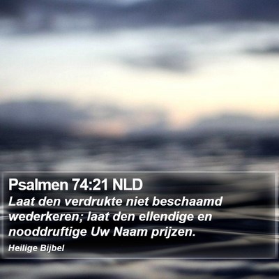 Psalmen 74:21 NLD Bible Verse Image