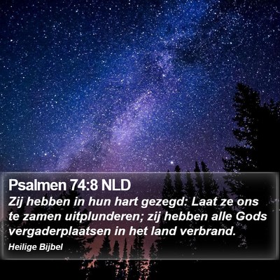 Psalmen 74:8 NLD Bible Verse Image