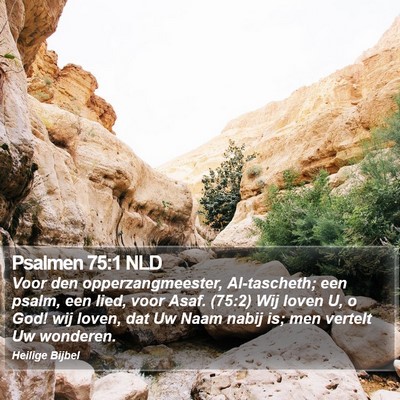 Psalmen 75:1 NLD Bible Verse Image