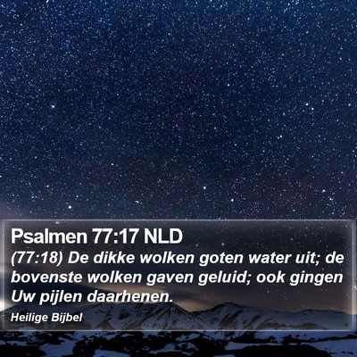 Psalmen 77:17 NLD Bible Verse Image