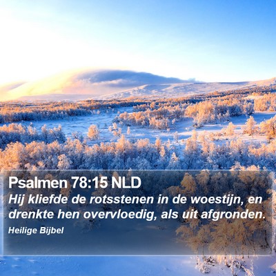 Psalmen 78:15 NLD Bible Verse Image