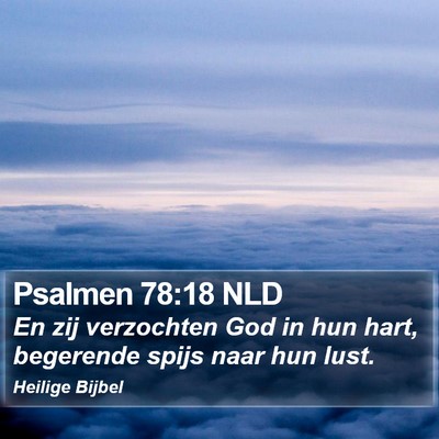 Psalmen 78:18 NLD Bible Verse Image
