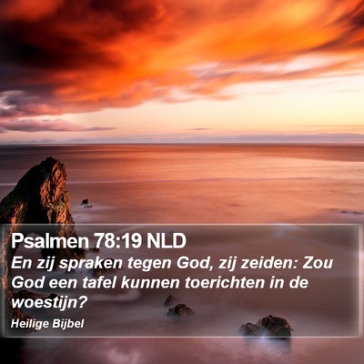 Psalmen 78:19 NLD Bible Verse Image
